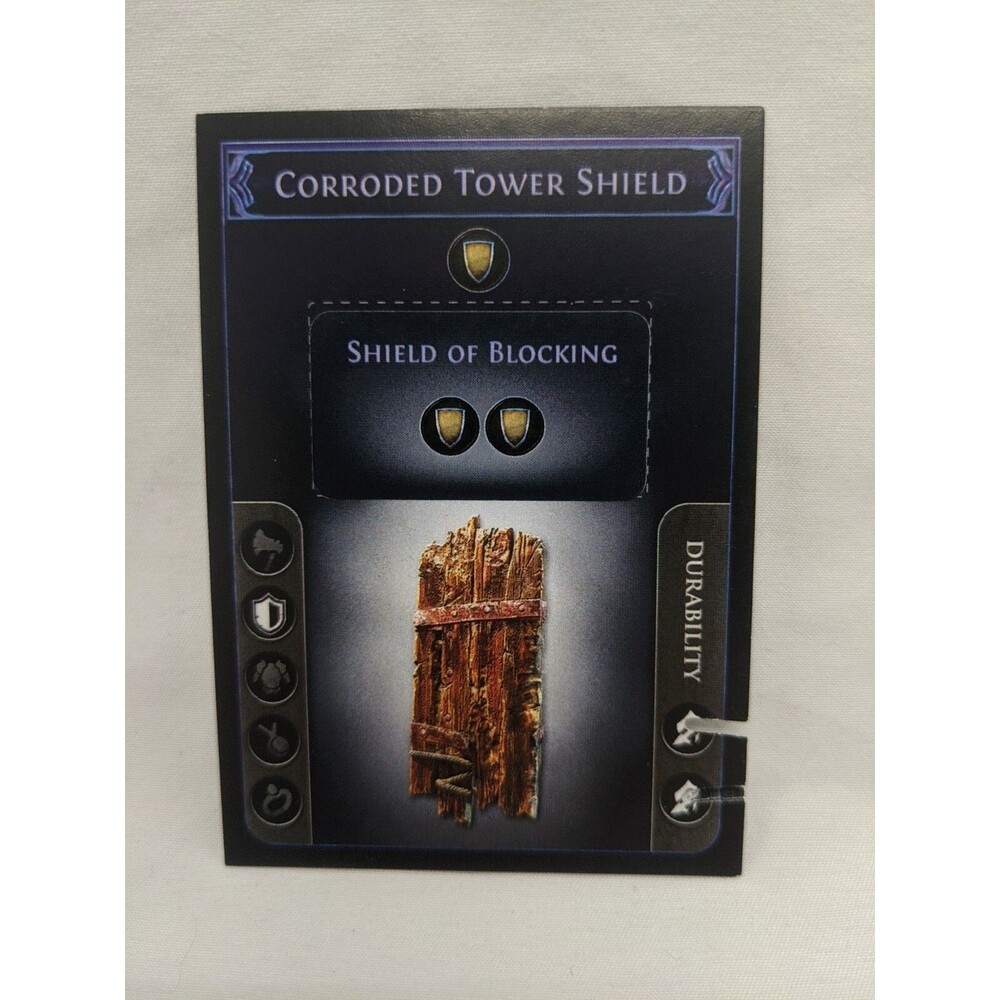 *Punched* Path Of Exile Exilecon Corroded Tower Shield Magic Trading Card